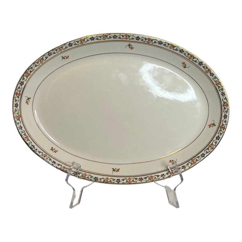 Vintage John Haddock Sons‎ Royal Vitreous England Serving Tray Platter 12.5"